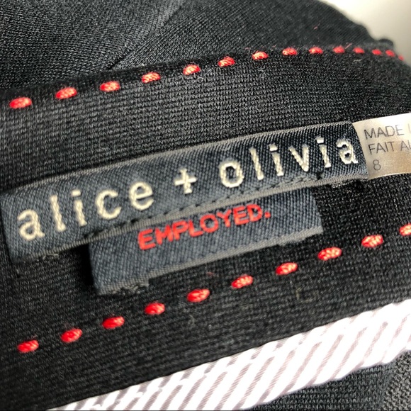 Alice + Olivia Dress Peplum Cap Sleeve Black Size 8 - Picture 8 of 10